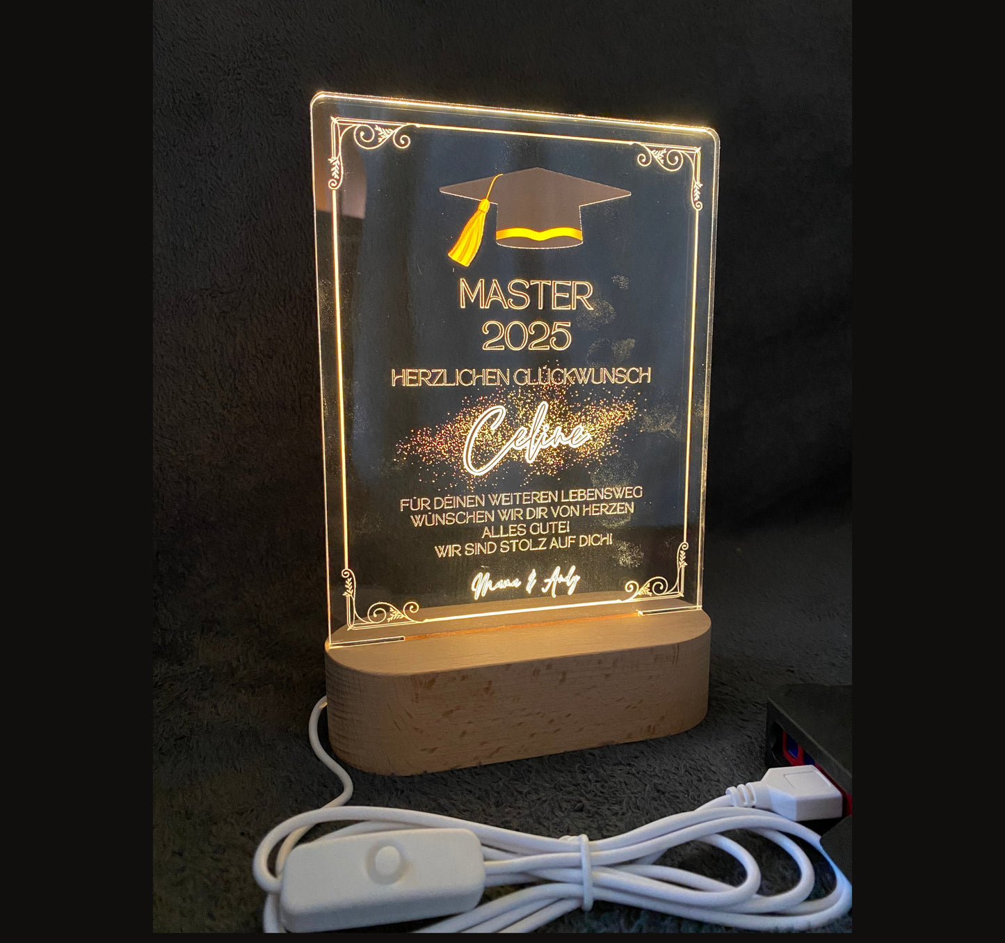 Acryltafel zum Firmenjubiläum – 10, 25 oder 50 Jahre – Personalisiert & Elegant