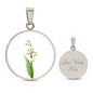 Geburtsblume Mai Kette Geburtsblume, Geschenke zur Konfirmation, Ideen für den Muttertag, personalisierte Kette, Glücksbringer Kette
