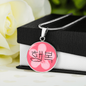 Halskette mit Sakura Blüte und koreanischem Glückssymbol - Personalisierte Geschenke für Frauen und unvergessliche Reiseerinnerungen