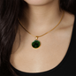 Matrix Code Halskette im Cyberpunk Stil mit Gravur - Futuristischer Schmuck für Hacker und Mathematiker, grüne Matrix Schmuck