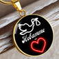 Hebamme mit Herz Halskette - Perfektes Geschenk für Geburt & Abschied. Halskette mit Gravur als Danke Hebamme