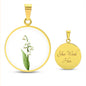 Geburtsblume Mai Kette Geburtsblume, Geschenke zur Konfirmation, Ideen für den Muttertag, personalisierte Kette, Glücksbringer Kette