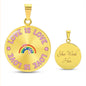 Regenbogen Halskette mit Gravur "Love is Love" Pride Schmuck, ausgefallenes Geschenk LGBT Accessoires, Regenbogen Geschenk für Tochter