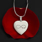 Unendliche Liebe Geschenk, Herz Anhänger, Unendlichkeit Herz, Für immer, Das unbegrenzte, Herz groß, Herz klein, Geschenke für die Freundin, Geschenke für die Ehefrau, Geschenke für Mama, Unendlichkeit, Infinity Herz, Halskette mit Gravur