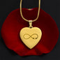Unendliche Liebe Geschenk, Herz Anhänger, Unendlichkeit Herz, Für immer, Das unbegrenzte, Herz groß, Herz klein, Geschenke für die Freundin, Geschenke für die Ehefrau, Geschenke für Mama, Unendlichkeit, Infinity Herz, Halskette mit Gravur