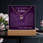 Acryltafel mit LED im Holzsockel, einmaliges und exklusives Geschenk für Deine Tochter, kombiniert mit einer eleganten Halskette. Perfekt als emotionales Geschenk für besondere Anlässe wie Geburtstag, Kommunion. Liebevolle Botschaft, die Herzen berührt.