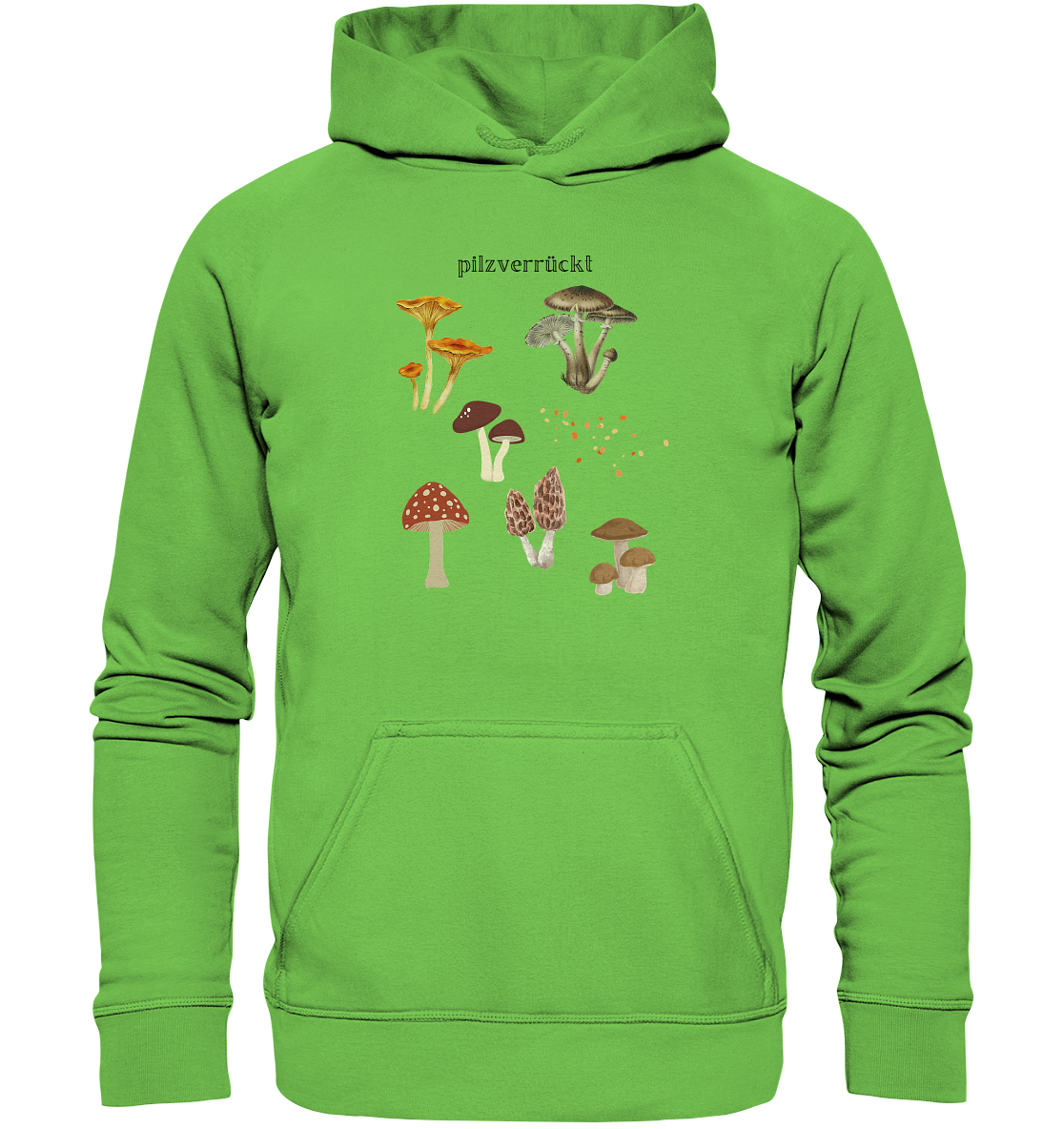 Pilzverrückt Motiv für Pilzsammler und Pilzsucher, Spaziergang im Wald - Basic Unisex Hoodie