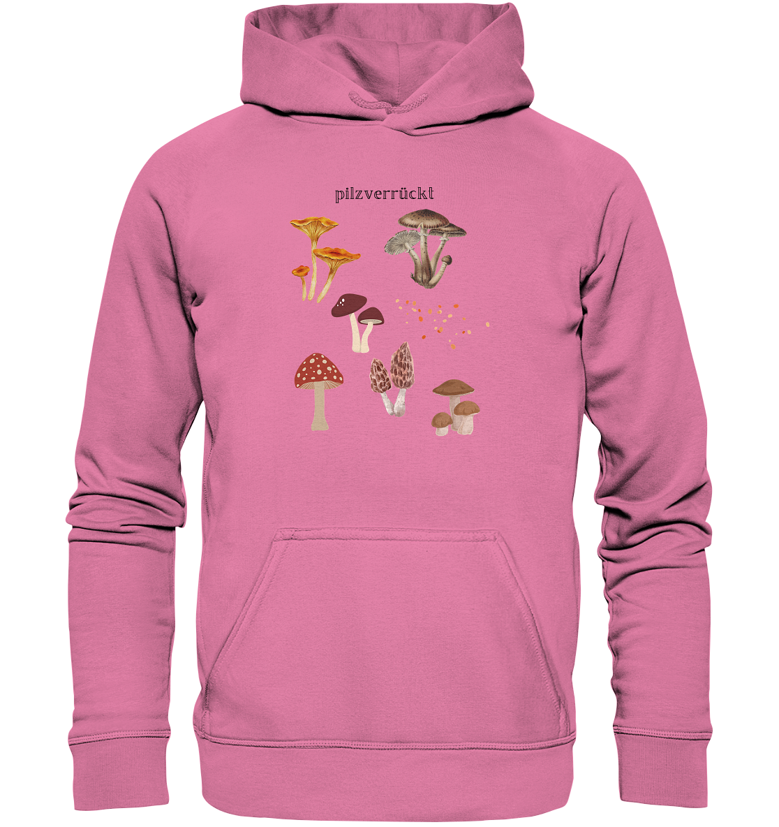 Pilzverrückt Motiv für Pilzsammler und Pilzsucher, Spaziergang im Wald - Basic Unisex Hoodie