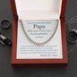 Papa Geschenk Halskette im kubanischen Stil: Perfektes Geschenk für den besten Papa der Welt - Geburtstag, Vatertag, Dankeschön!