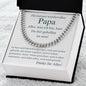Papa Geschenk Halskette im kubanischen Stil: Perfektes Geschenk für den besten Papa der Welt - Geburtstag, Vatertag, Dankeschön!