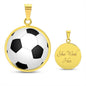 Fußball Geschenke Schmuck optional personalisiert mit Namen I Fussball Geschenkidee zum Geburtstag für Fußballer I Halskette mit Gravur