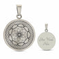 Lotosblume Halskette mit Gravur und Blume des Lebens | Schmuck für Yoga & Chakren | Blume der Erleuchtung | Geschenke für Frauen zeitlos
