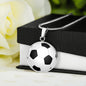 Fußball Geschenke Schmuck optional personalisiert mit Namen I Fussball Geschenkidee zum Geburtstag für Fußballer I Halskette mit Gravur