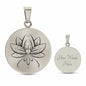 Lotos Blume Halskette mit Gravur für Yoga & Chakren | Lotos Schmuck für Seelenwachstum und Entspannung | Blume der Erleuchtung filigran