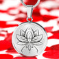 Lotos Blume Halskette mit Gravur für Yoga & Chakren | Lotos Schmuck für Seelenwachstum und Entspannung | Blume der Erleuchtung filigran