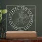 Wikinger Deko Sleipnir-Motiv und Wikinger-Schrift, Futhark Gemeinsam Stark und Unschlagbar, Nordische Mythologie Acrylbild optional mit LED
