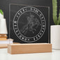 Wikinger Deko Sleipnir-Motiv und Wikinger-Schrift, Futhark Gemeinsam Stark und Unschlagbar, Nordische Mythologie Acrylbild optional mit LED
