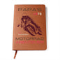 Personalisiertes Notizbuch für Motorradfahrer "Papa's Motorrad Abenteuer", Motorrad Reise Tagebuch, Geschenke für Ihn, Veganer Ledereinband