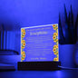 Geschenk für Tochter Abschied | Personalisiertes Geschenk von Mama | Geburtstag, Kommunion, Konfirmation, Auszug | Acrylbild mit LED