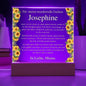 Geschenk für Tochter Abschied | Personalisiertes Geschenk von Mama | Geburtstag, Kommunion, Konfirmation, Auszug | Acrylbild mit LED