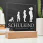 Personalisiertes Geschenk zur Einschulung 2025 für Zuckertüte - Premium-Acryl Schild als Schultüte Kleinigkeit Geschenke Schulkind Mädchen