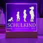 Personalisiertes Geschenk zur Einschulung 2025 für Zuckertüte - Premium-Acryl Schild als Schultüte Kleinigkeit Geschenke Schulkind Mädchen