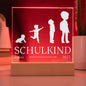 Personalisiertes Geschenk zur Einschulung 2025 für Zuckertüte - Premium-Acryl Schild als Schultüte Kleinigkeit Geschenke Schulkind Junge