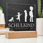 Personalisiertes Geschenk zur Einschulung 2025 für Zuckertüte - Premium-Acryl Schild als Schultüte Kleinigkeit Geschenke Schulkind Junge