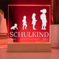 Personalisiertes Geschenk zur Einschulung 2025 für Zuckertüte - Premium-Acryl Schild als Schultüte Kleinigkeit Geschenke Schulkind Mädchen