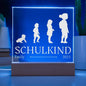 Personalisiertes Geschenk zur Einschulung 2025 für Zuckertüte - Premium-Acryl Schild als Schultüte Kleinigkeit Geschenke Schulkind Mädchen