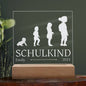 Personalisiertes Geschenk zur Einschulung 2025 für Zuckertüte - Premium-Acryl Schild als Schultüte Kleinigkeit Geschenke Schulkind Mädchen