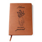 Personalisiertes A5 Leder Gebetsbuch: Mein Gebetsjournal für Positivität und Dankbarkeit, mit Haltenden Händen und Wildblumenmotiv
