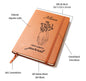Personalisiertes A5 Leder Gebetsbuch: Mein Gebetsjournal für Positivität und Dankbarkeit, mit Haltenden Händen und Wildblumenmotiv