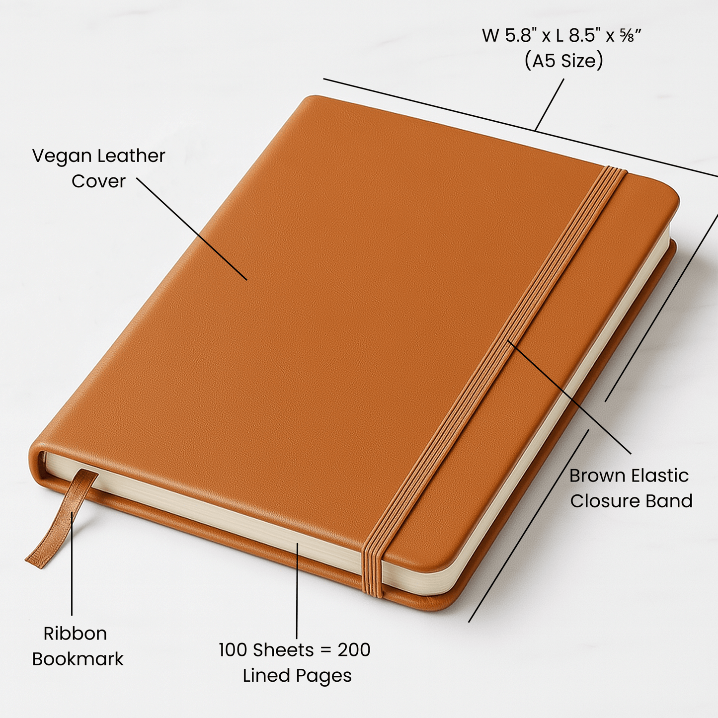 Jagdtagebuch "Weidmannsheil" aus veganem Leder mit 200 linierten Seiten, elastischem Verschlussband und Lesezeichen. Personalisierbar mit Deinem Namen. Perfekt für Jagderlebnisse und Erinnerungen – nachhaltig, hochwertig und handlich im A5-Format.