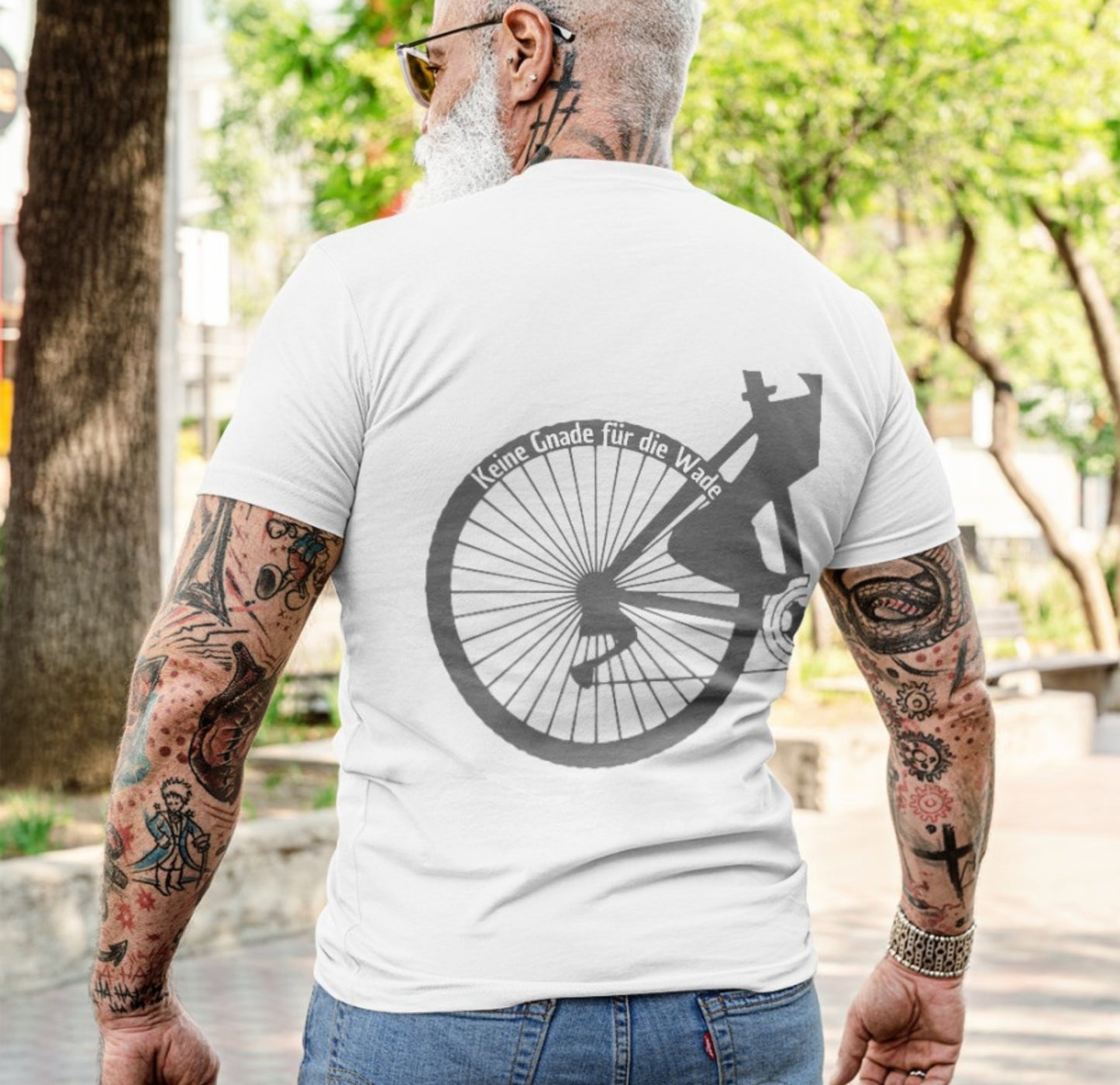 Keine Gnade für die Wade Fahrrad Mountainbike Biker Geschenkidee Fahrrad - Premium Shirt