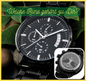 Vatertagsgeschenk: Yggdrasil mit Rune Uruz Chronograph Herrenuhr mit Baum des Lebens Gravur