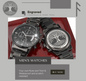Wikinger Uhr Schwarz Yggdrasil mit Rune Ansuz Chronograph Herrenuhr mit Baum des Lebens Gravur