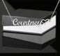 Schreibschrift Namenskette mit Herz Gold oder Silber Name Halskette personalisiert für Weihnachten, Geburtstage und Muttertag Geschenkidee