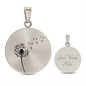 Pusteblume Windblume Halskette mit Gravur ist ein einzigartiger Glücksbringer personalisierte Geschenke für Frauen