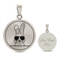 Halskette mit Gravur und Hase Anhänger Geschenk für Hasen Liebhaber und Kaninchenbesitzer schöner Meister Lampe Schmuck