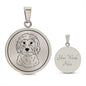 Hunde Charm Halskette mit Gravur - Personalisierter Labradoodle Anhänger als Seelenhund Andenken und Geschenk Hundebesitzer
