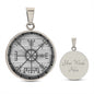 Aegishjalmur Halskette mit personalisierbarer Gravur - Wikinger Vegvisir Anhänger das Symbol der nordischen Mythologie