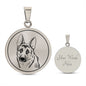 Personalisierte Schäferhund Halskette mit Gravur - Perfektes Geschenk für Hundebesitzer und Hütehund Liebhaber in Silber oder Gold