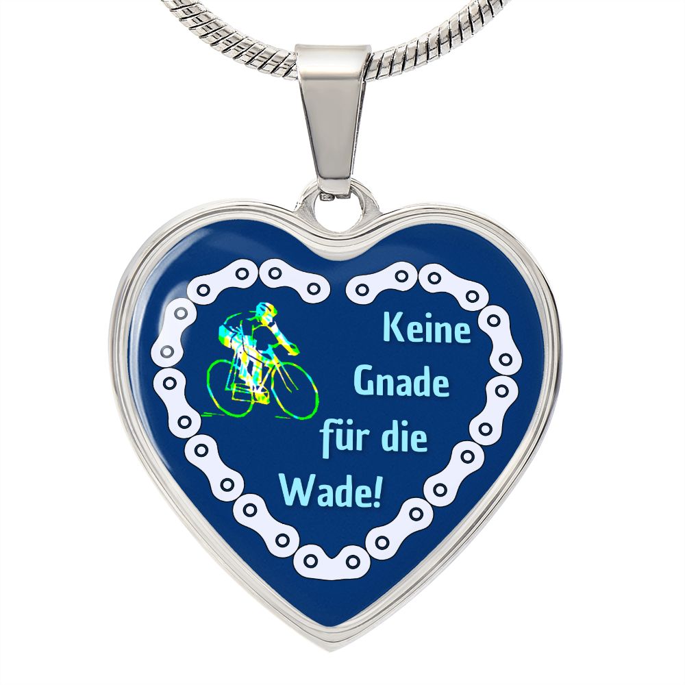 Keine Gnade für die Wade Herzkette, Geschenkidee für Fahrradfahrer