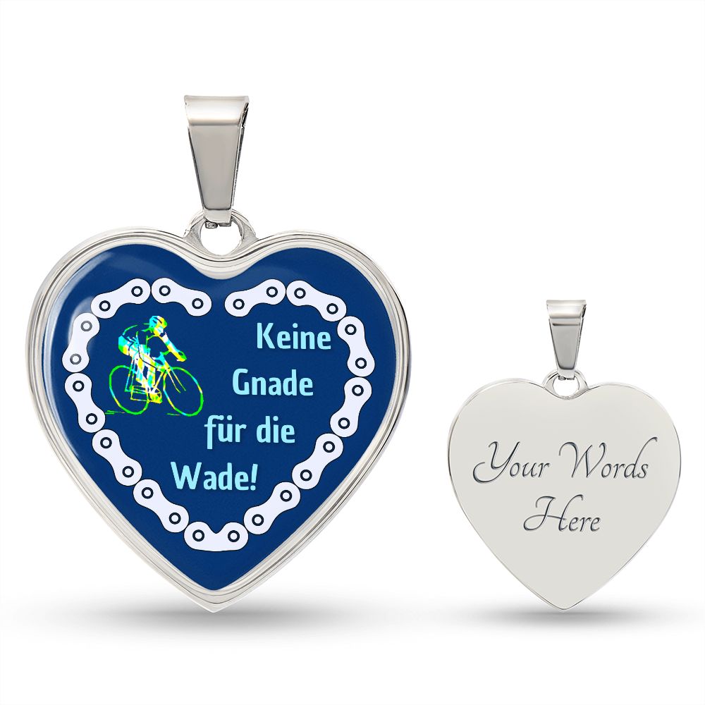Keine Gnade für die Wade Herzkette, Geschenkidee für Fahrradfahrer