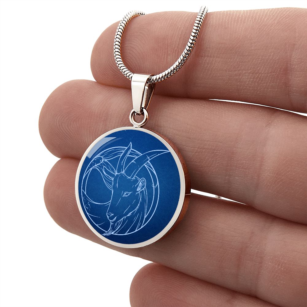 Sternzeichen Geschenk Steinbock Sternbild Anhänger Halskette mit Gravur - Einzigartiger Astrologie Schmuck für besondere Anlässe