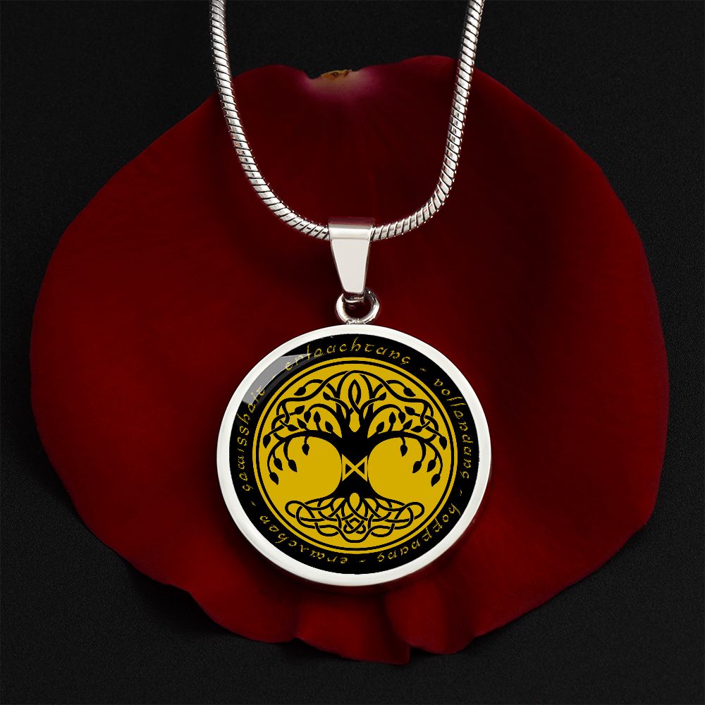 Halskette mit Lebensbaum-Anhänger, Geburtstagsrune-Anhänger-Halskette Rune Degaz
