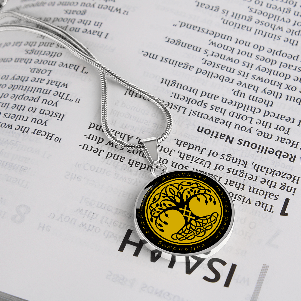 Halskette mit Lebensbaum-Anhänger, Geburtstagsrune-Anhänger-Halskette Rune Inguz