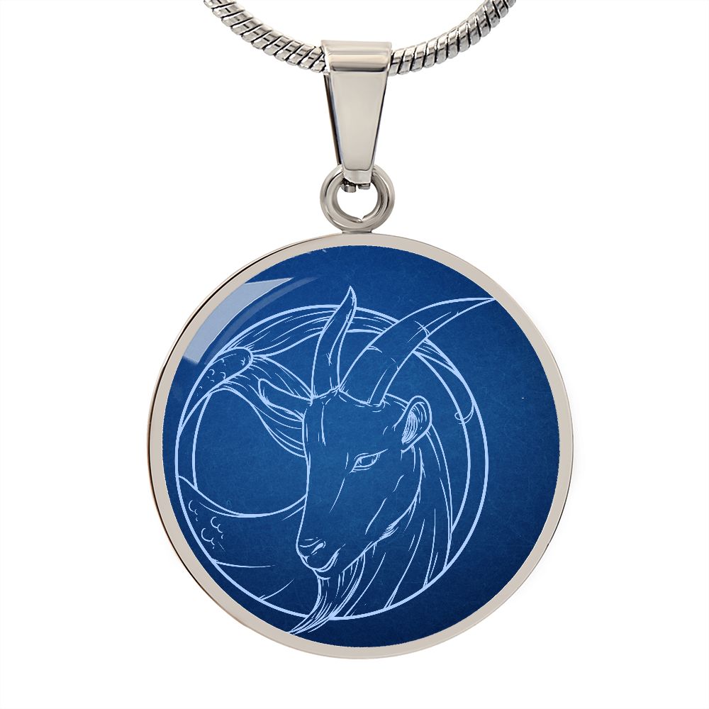 Sternzeichen Geschenk Steinbock Sternbild Anhänger Halskette mit Gravur - Einzigartiger Astrologie Schmuck für besondere Anlässe