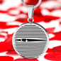 Lustige Augen Halskette mit Gravur - Schmuck mit Humor für Damen und Mädchen